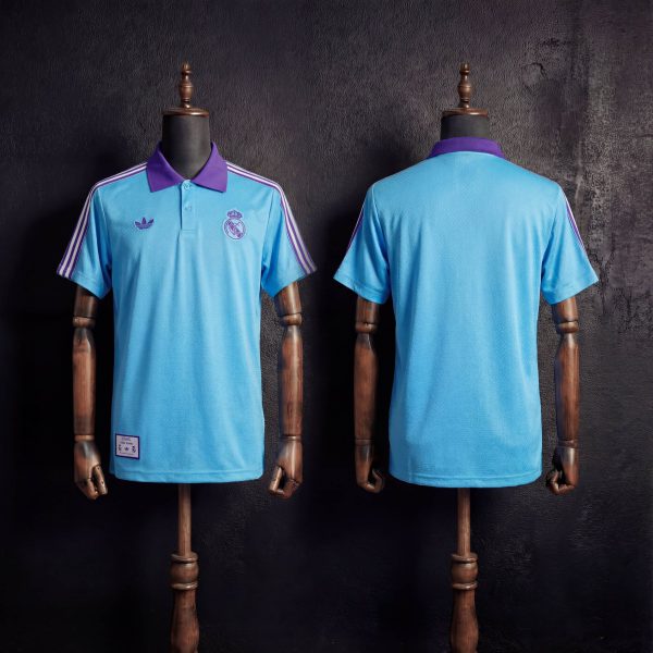 2025/26 Real Madrid Training Blue Polo Fan version