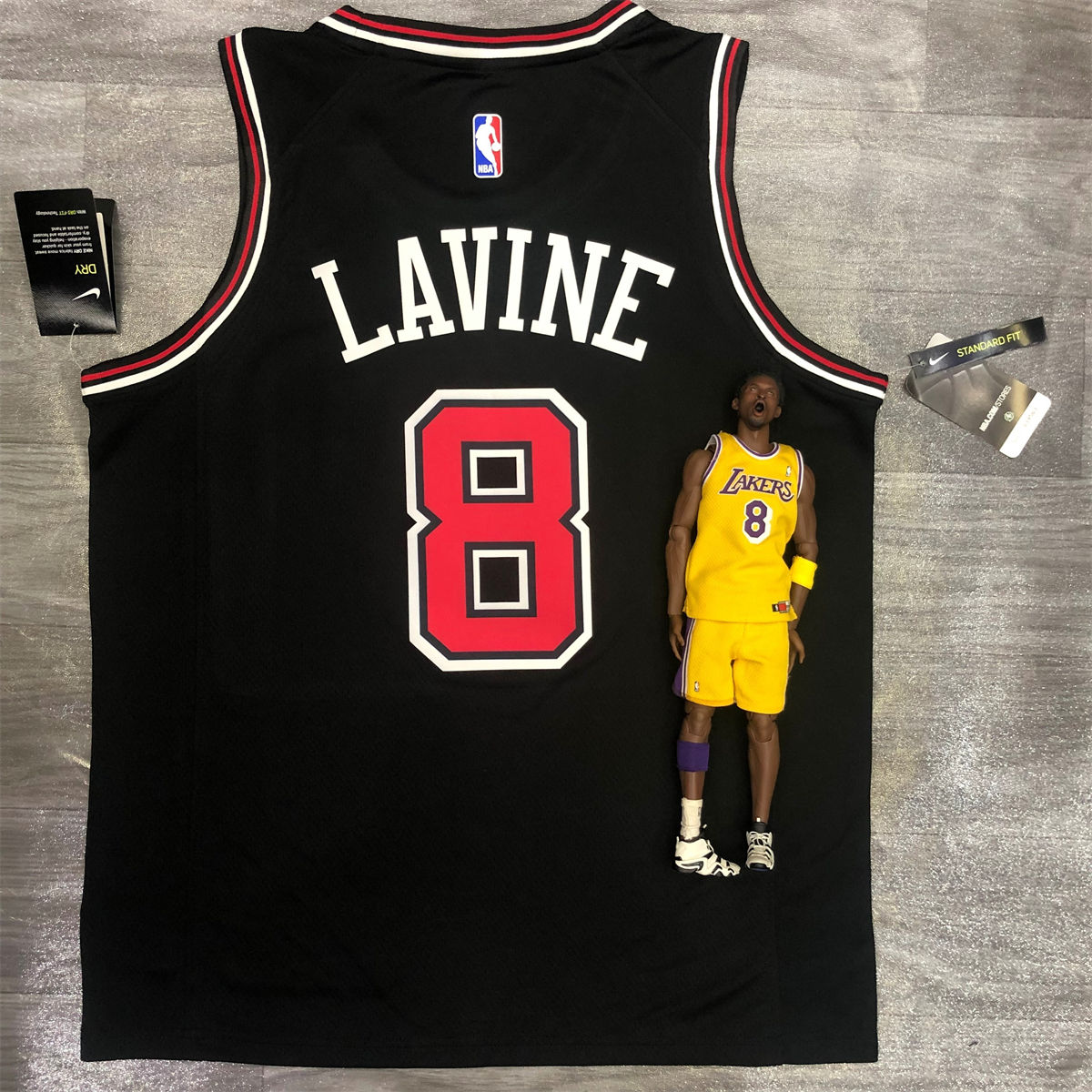 NBA Chicago Bulls Round neck Black Jersey LAVINE#8 S-XXL