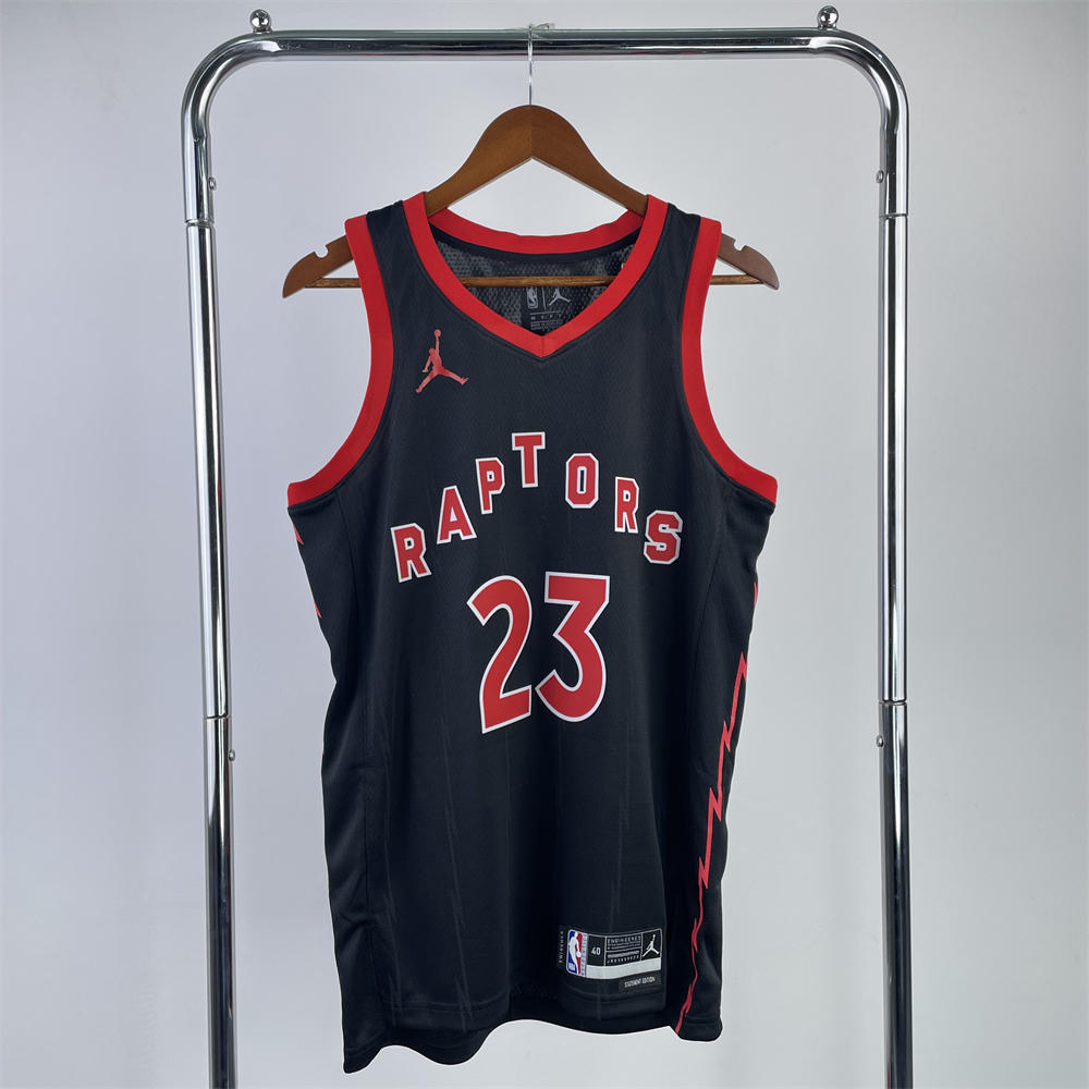 NBA Toronto Raptors V-Neck Black jersey VANVLEET#23 S-XXL