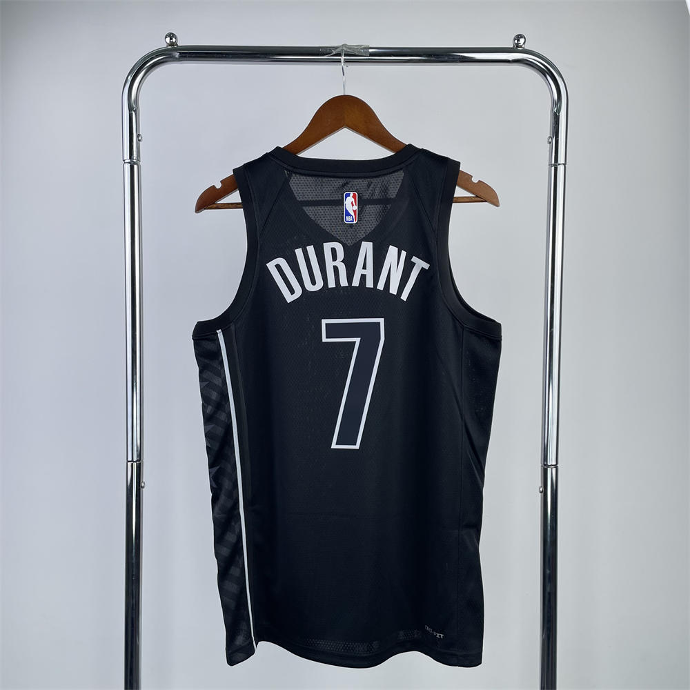 NBA Brooklyn Nets V-Neck Black Jersey DURANT#7 S-XXL