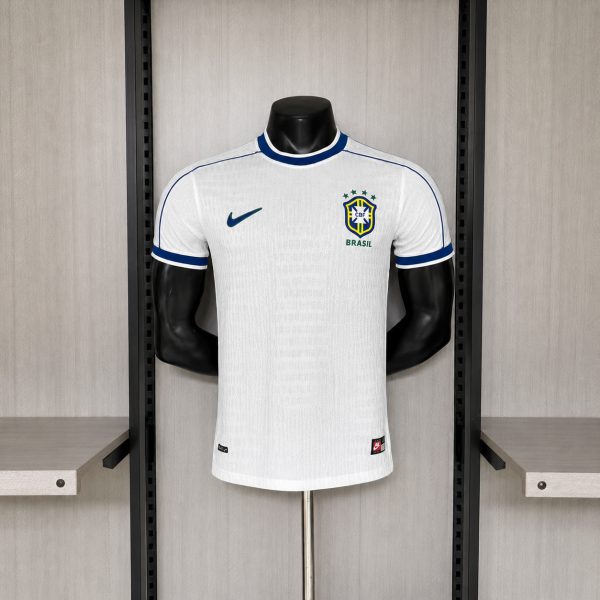 Retro Brazil 1998 White Jersey Player Version