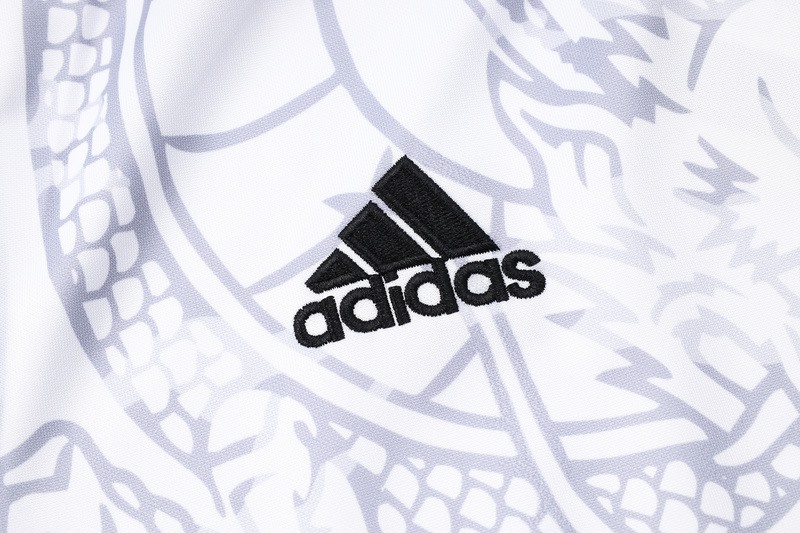 2024 Real Madrid White Jacket Training Suit Set Football Team Shirt Sports Fashion