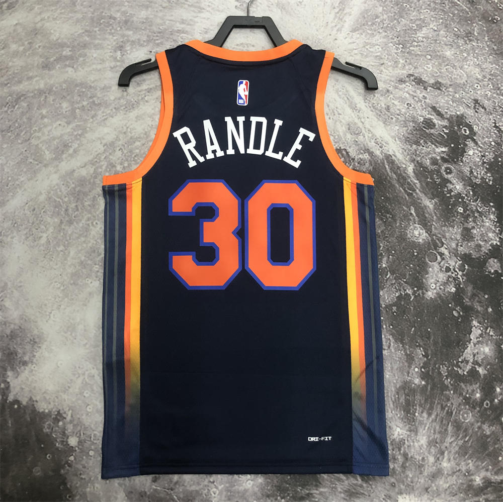 NBA New York Knicks V-Neck JORDAN Edition Black jersey RANDLE#30 S-XXL