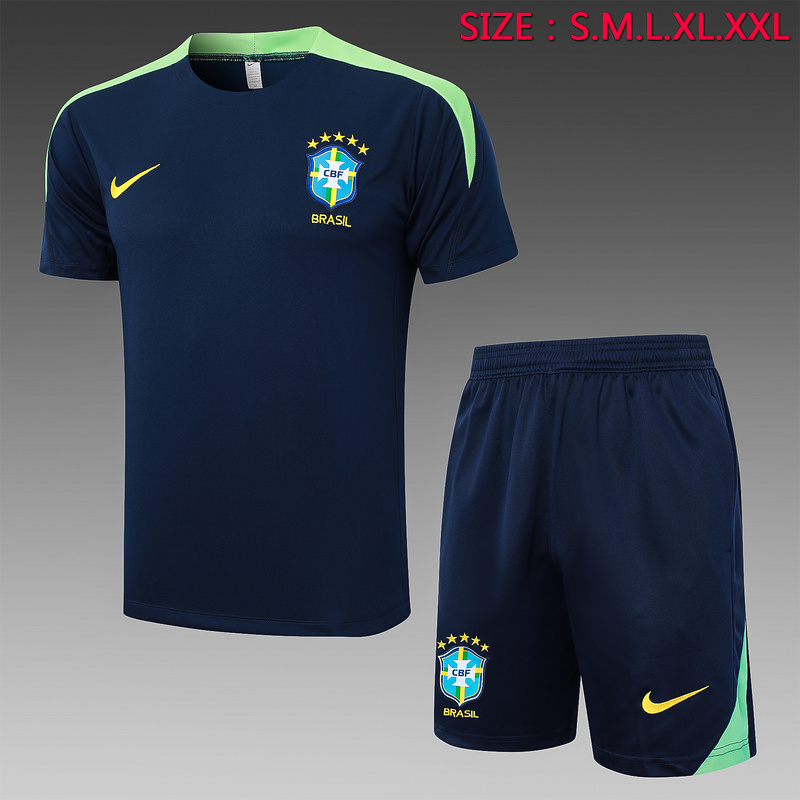 24/25 Brazil Blue Training Set Shirt and Shorts