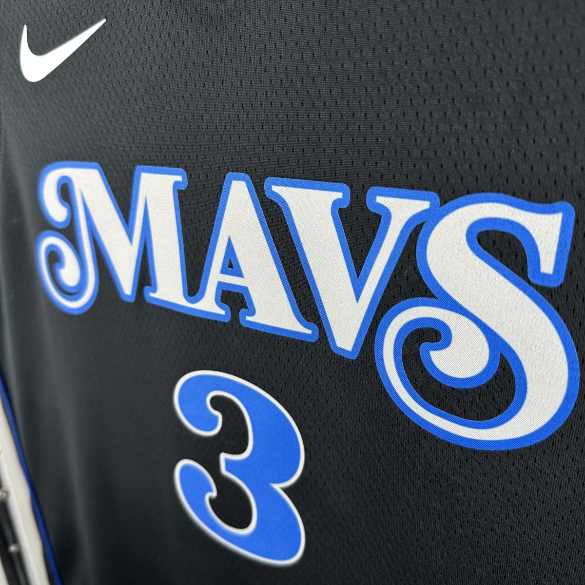 NBA Dallas Mavericks 2024 V-Neck Black Jersey DAVIS#3 S-XXL
