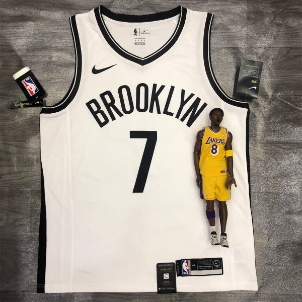 NBA Brooklyn Nets V neck White Jersey DURANT#7 S-XXL