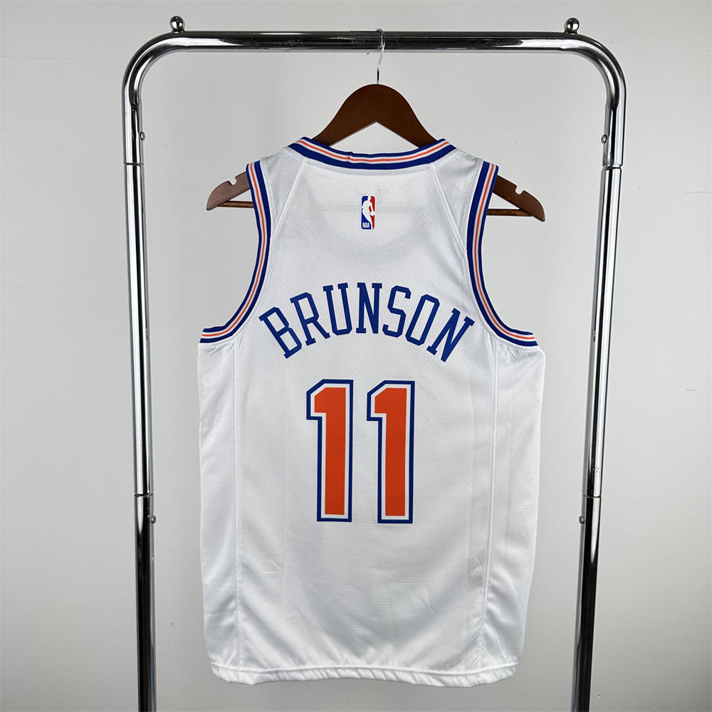 NBA New York Knicks 2019 Round Neck White jersey BRUNSON#11 S-XXL