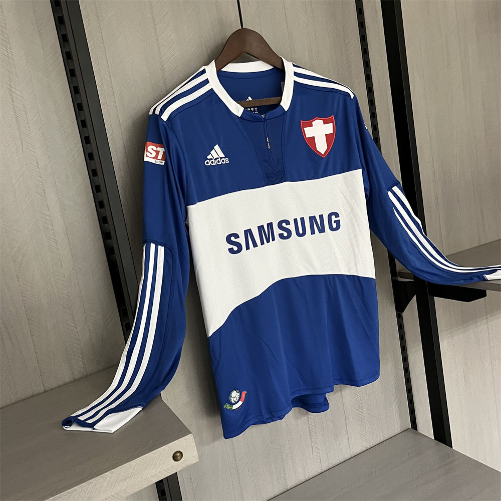 Retro 2019 Palmeiras III Away Blue jersey long sleeve Fan Version