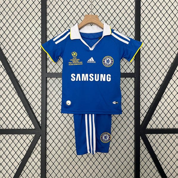 Retro Chelsea 08/09 kids Champions League home game jersey Kid Kits Size 16-28