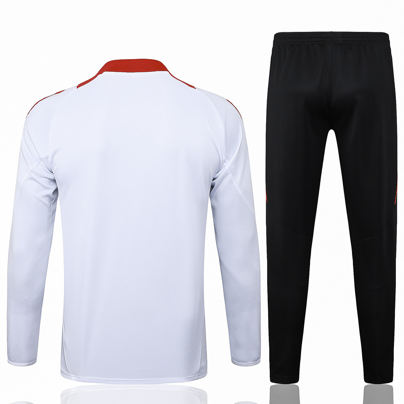24/25 Internacional White Long-sleeved half-pull training kit Football team kit