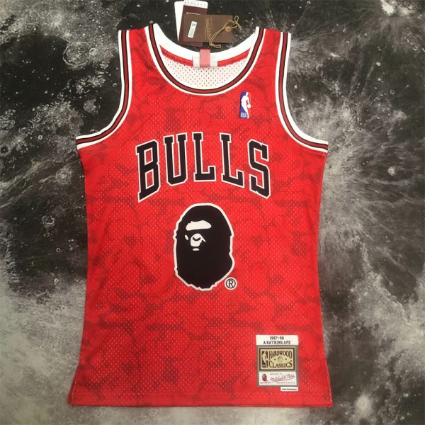 NBA Chicago Bulls BAPE×M&N BAPE#93 Hardwood Classics Swingman Jersey S-XXL