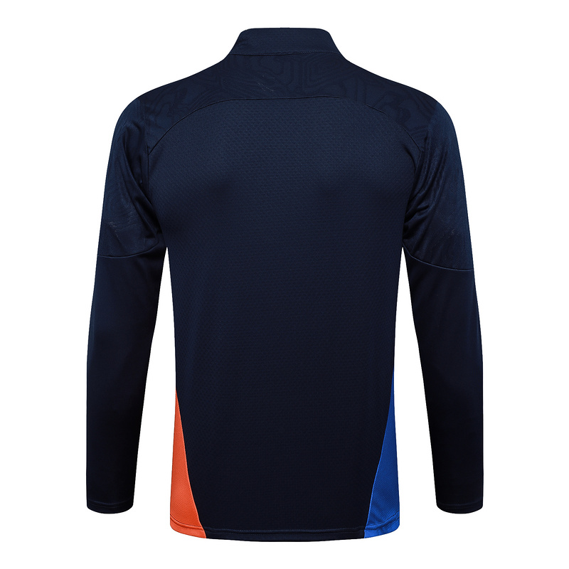 24/25 Marseilles Royal blue Long-sleeved half-pull training kit Football team kit