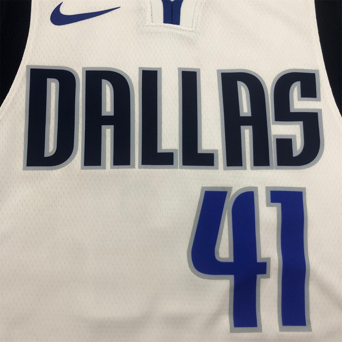 NBA Dallas Mavericks V Neck White Jersey NOWITZKI#41 S-XXL