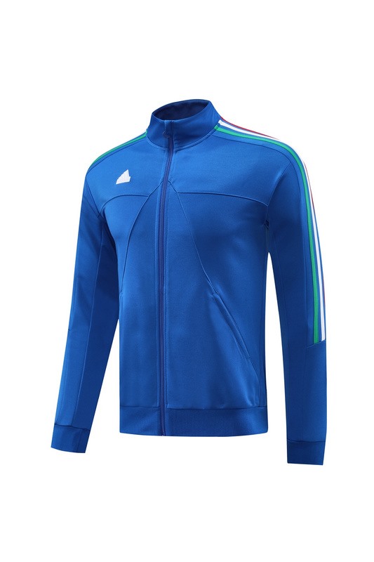2024 Adidas Blue Jacket Training Suit Set Football Team Shirt Sports Fashion