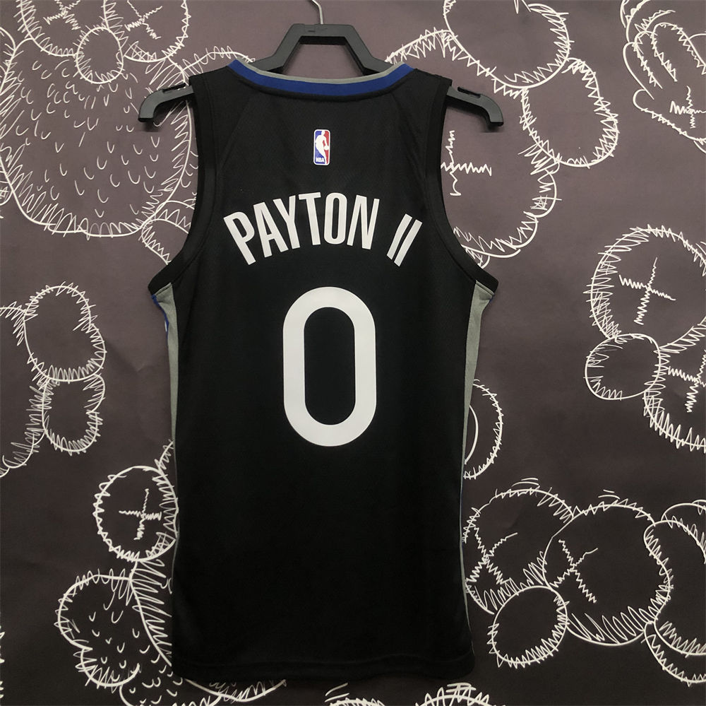 NBA Golden State Warriors V-Neck Black Jersey PAYTON Ⅱ#0 S-XXL