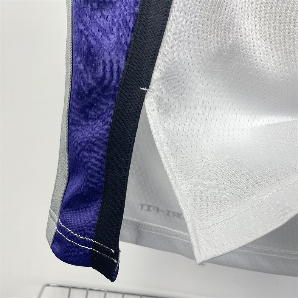 NBA Scaramento Kings 2024 V-Neck White jersey FOX#5 S-XXL