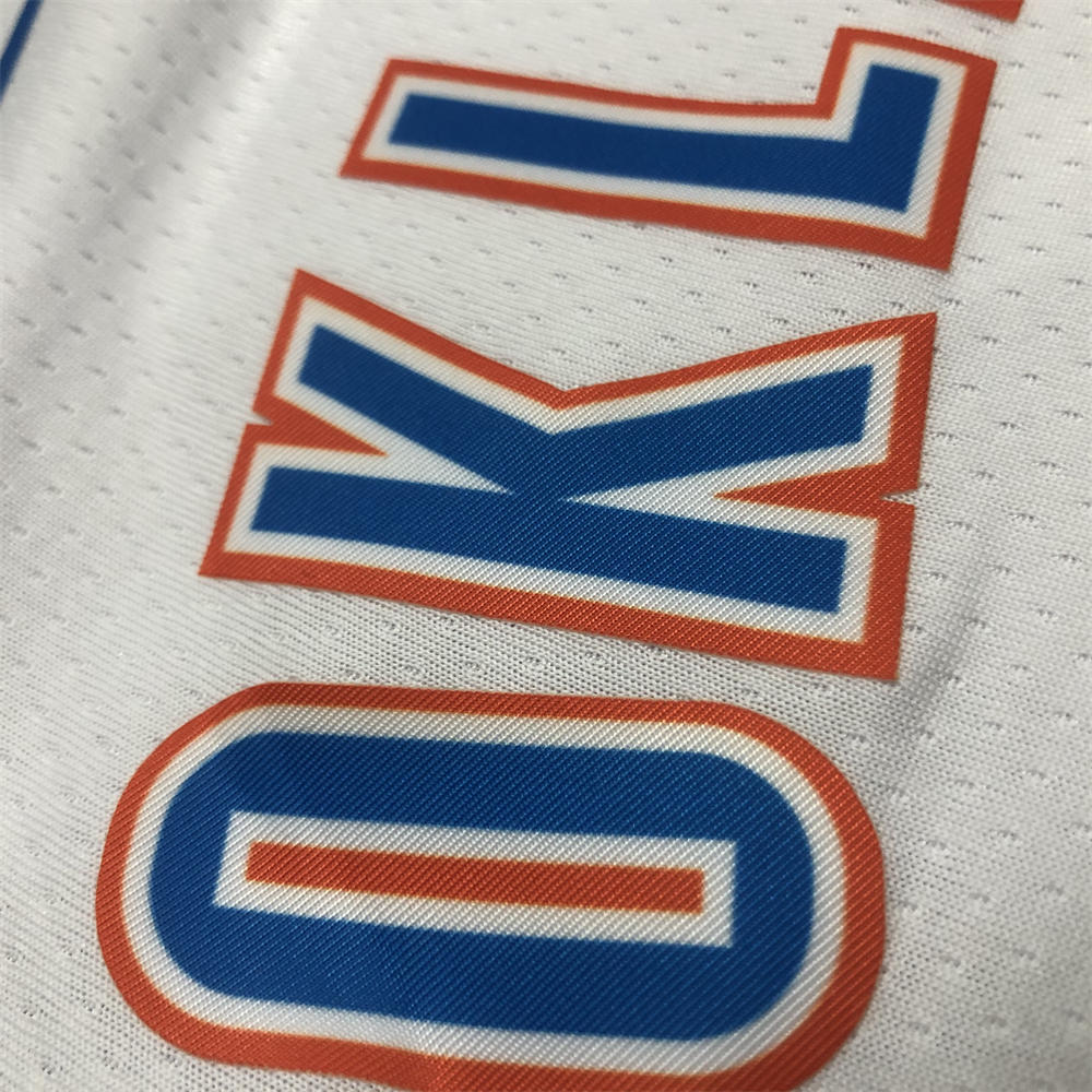 NBA Oklahoma City Thunder V-Neck White Jersey DURANT#35 S-XXL
