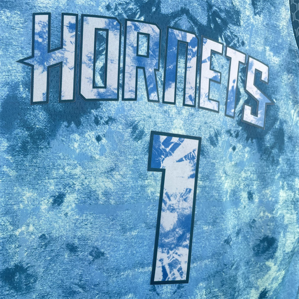 NBA Charlotte Hornets V-Neck Honor edition green jersey BALL#1 S-XXL
