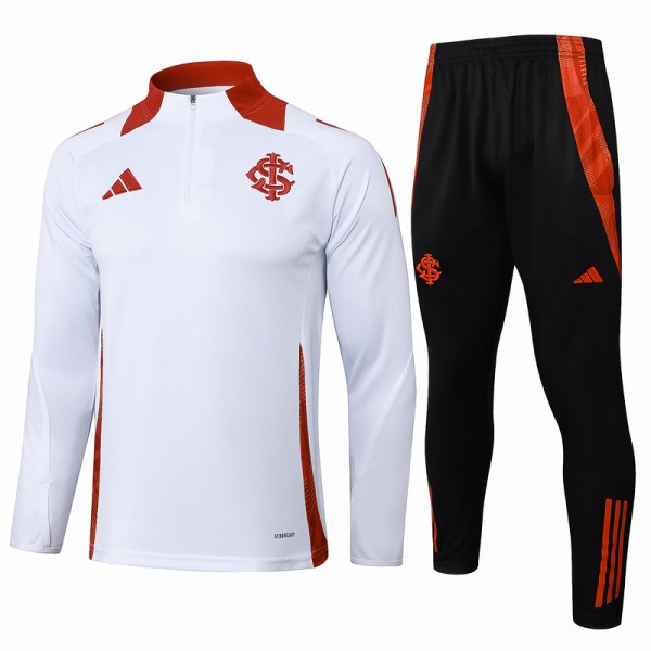 24/25 Internacional White Long-sleeved half-pull training kit Football team kit