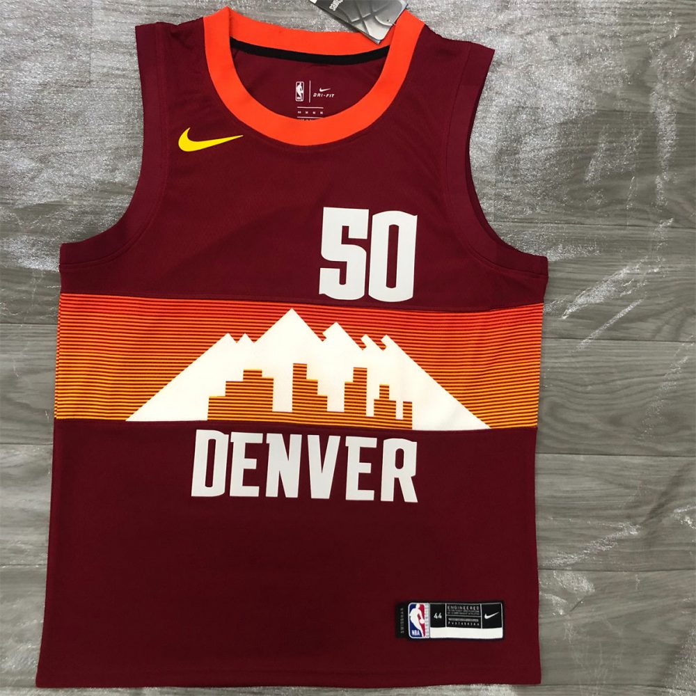 NBA Denver Nuggets Round Neck Red jersey GORDON#50 S-XXL