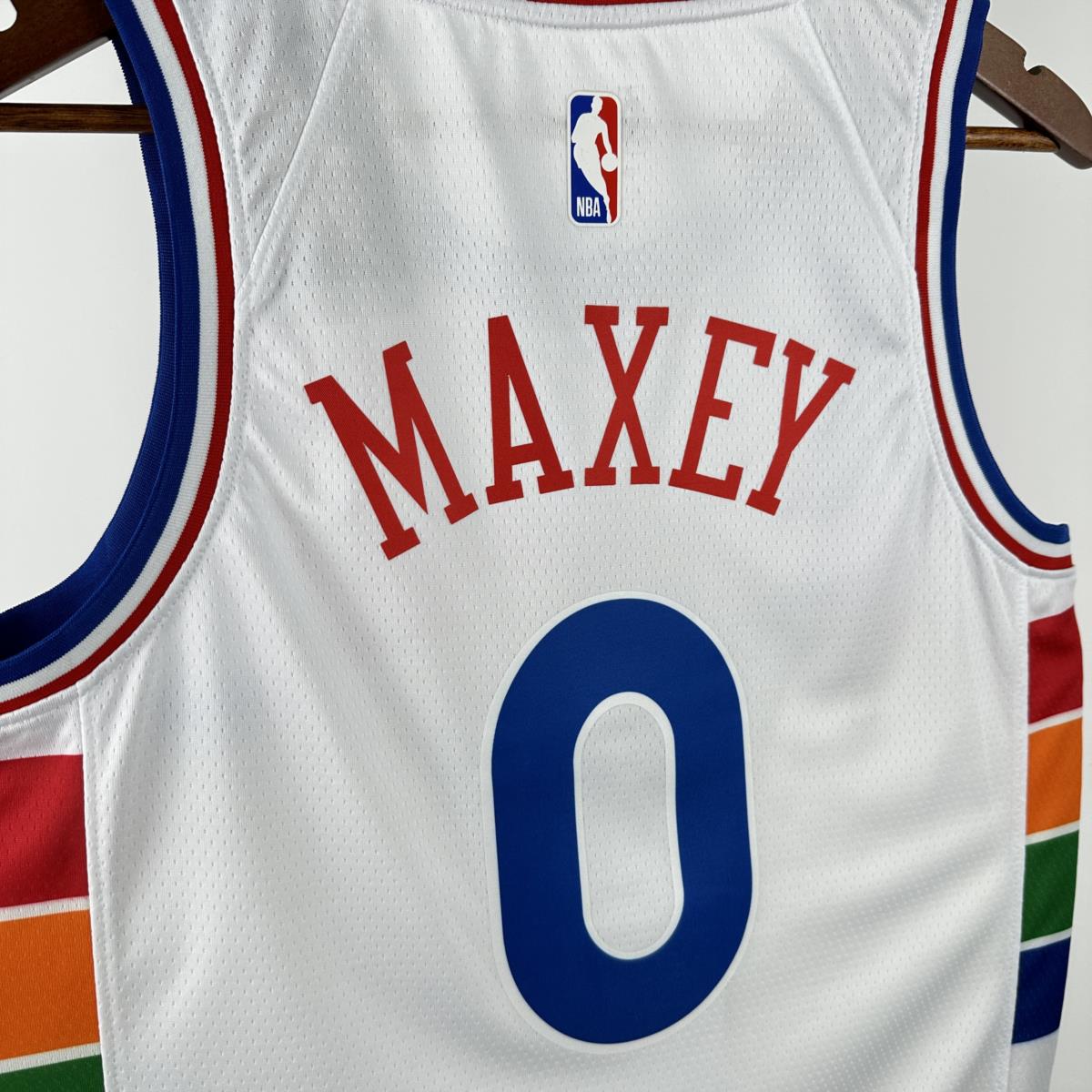 NBA Philadelphia 76ers 24/25 Round Neck City Edition Black Jersey MAXEY#0 S-XXL