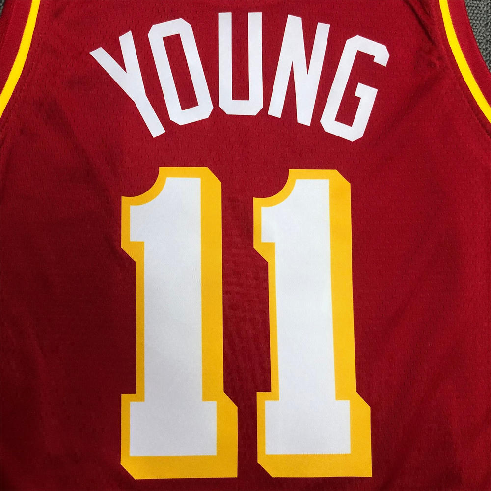 NBA Altanta Hawks Round Neck Red Jersey YOUNG#11 S-XXL