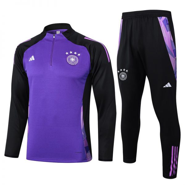 24/25 Germany Purple Long-sleeved half-pull training kit Football team kit