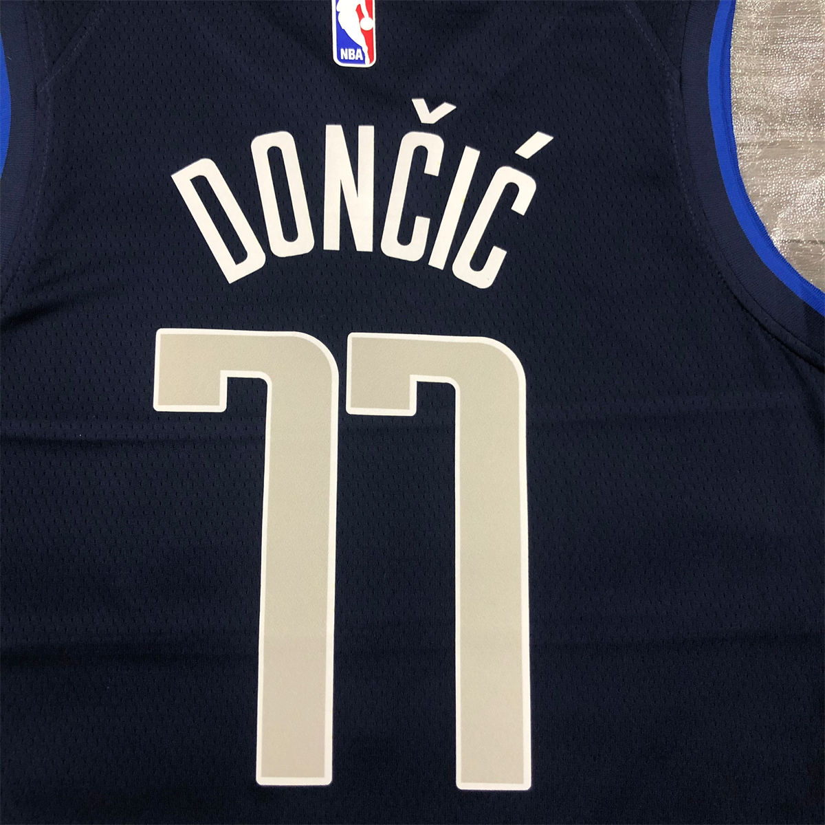 NBA Dallas Mavericks V Neck Snow Mountain Royal Blue Jersey DONCIC#77 S-XXL