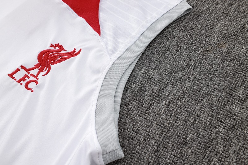 24/25 Liverpool White Training Set Shirt and Shorts
