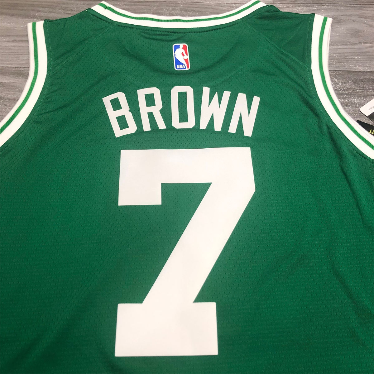 NBA Boston Celtics round neck Retro Green Jersey Brown#7 S-XXL