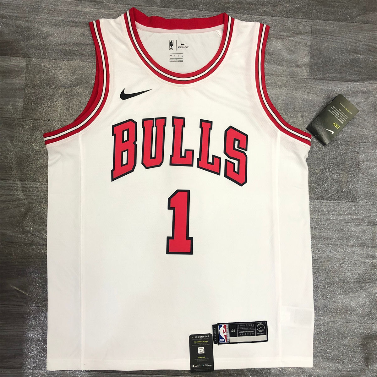NBA Chicago Bulls Round neck White Jersey ROSE#1 S-XXL