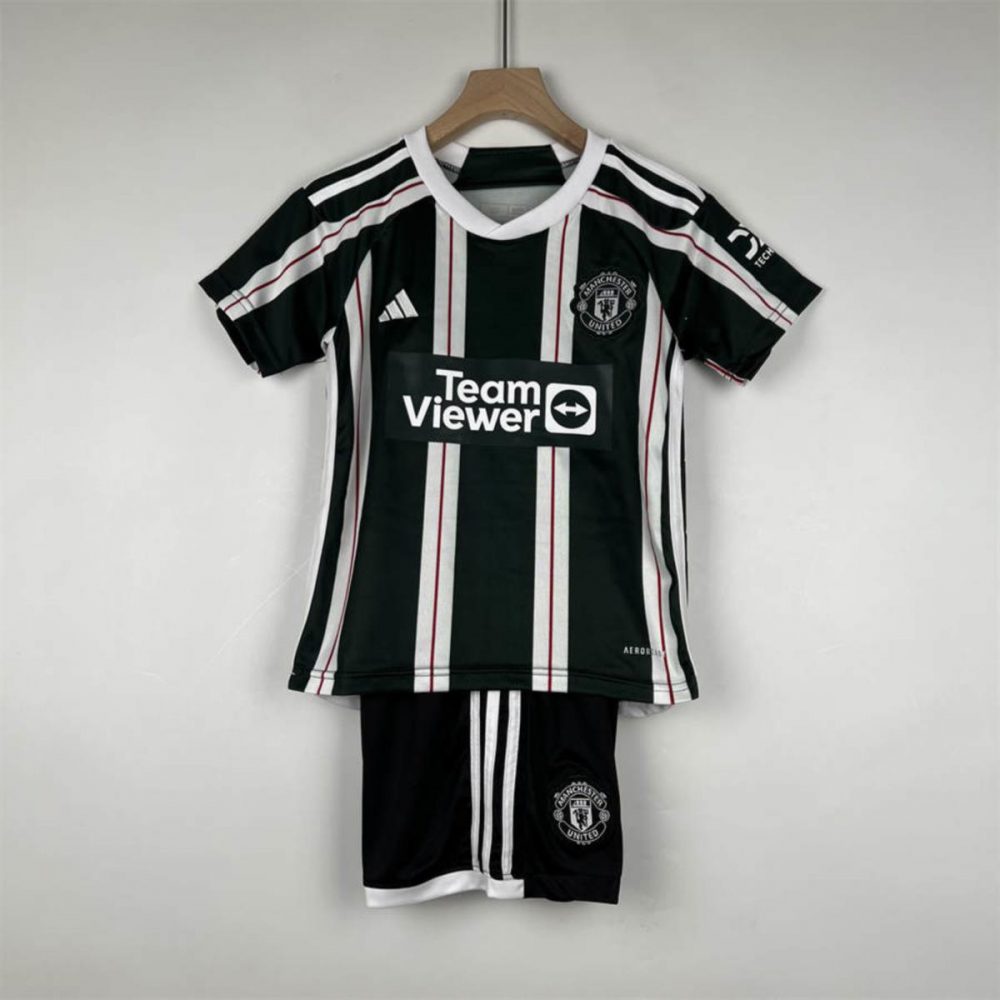 23/24 Manchester United Away jersey Kid Kits Size 16-28