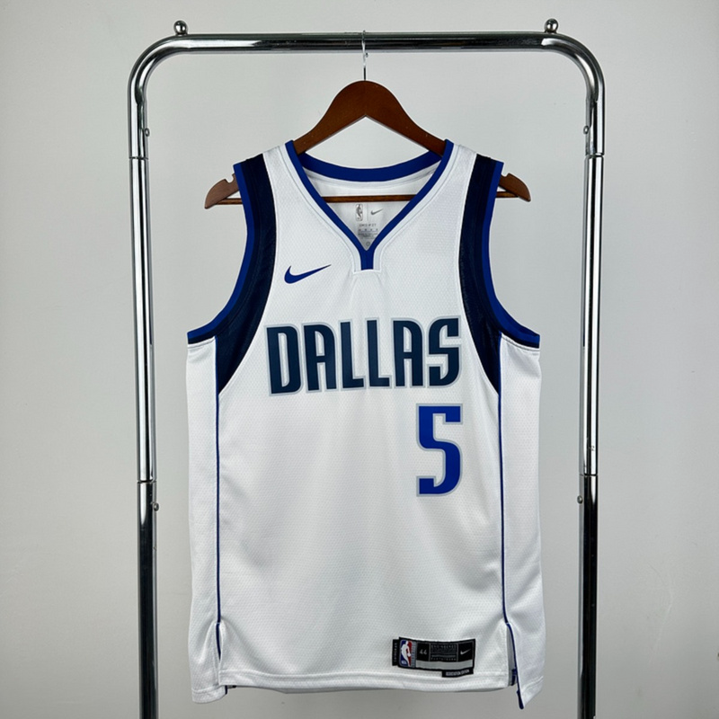 NBA Dallas Mavericks V-Neck White Jersey RUSSELL#5 S-XXL