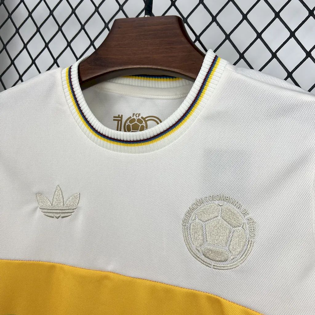 2024/25 Colombia 100th Anniversary White jersey Kid Kits Size 16-28