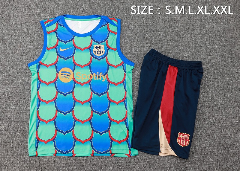 24/25 Barcelona Green Training Set Shirt and Shorts