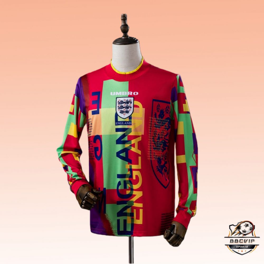 Retro England 1995/96 goalkeeper Long Sleeve jersey Fan Version