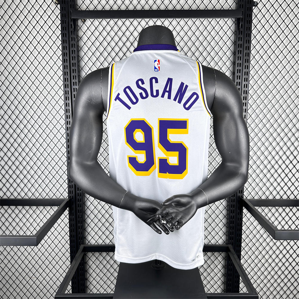 NBA Los Angeles Lakers TASCANO#95 2022/23 White Association Edition Swingman Jersey S-XXL