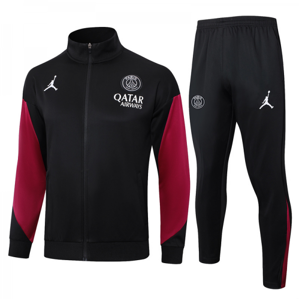 2024/25 Paris Black Jacket Training Suit Set Football Team Shirt Sports Fashion