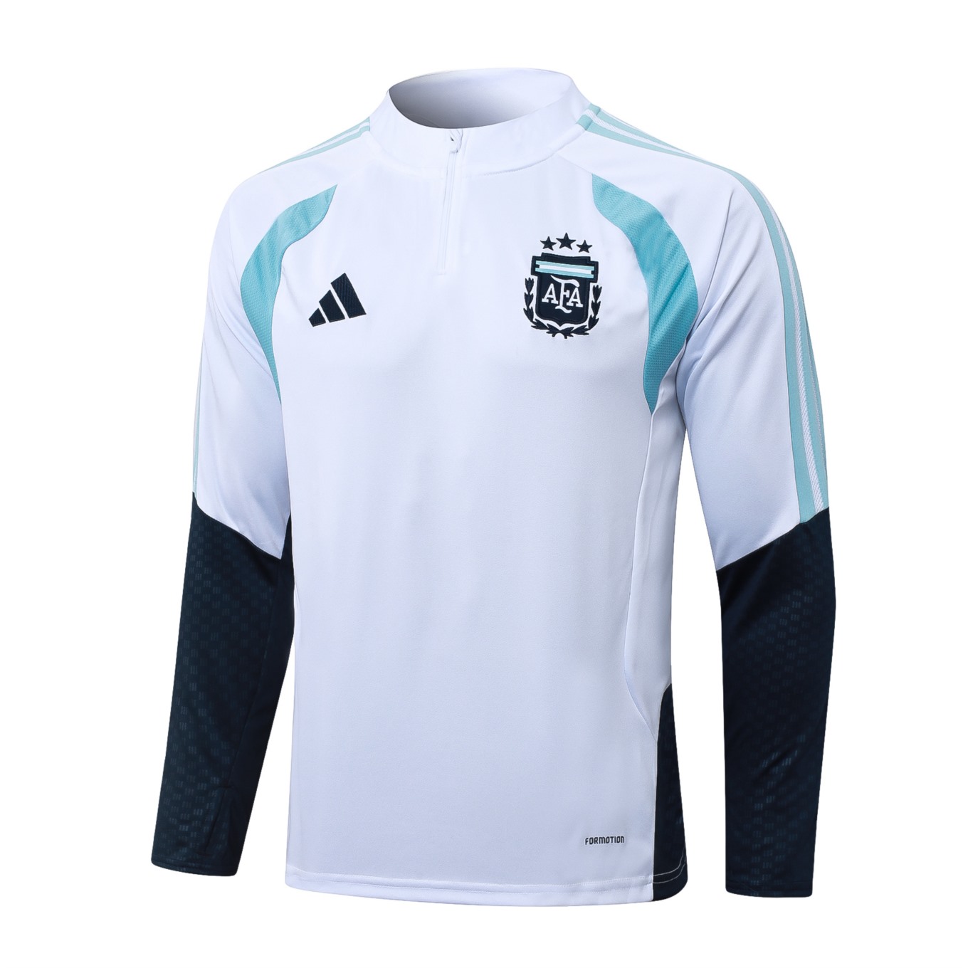 202526 Argentina White Long-sleeved half-pull training kit Football team kit