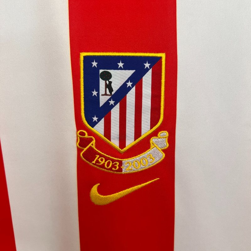 Retro Atletico Madrid 02/03 Centenary Stadium Edition Home jersey Fan Version