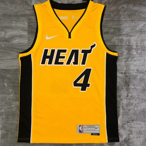 NBA Miami Hearts V-Neck Yellow Jersey OLADIPO#4 S-XXL