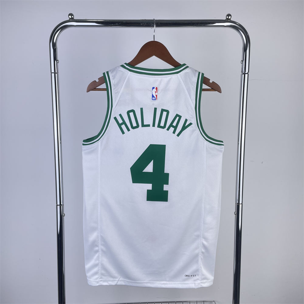 NBA Boston Celtics Jayson HOLIDAY#4 2022/23 White Icon Edition Swingman Jersey S-XXL