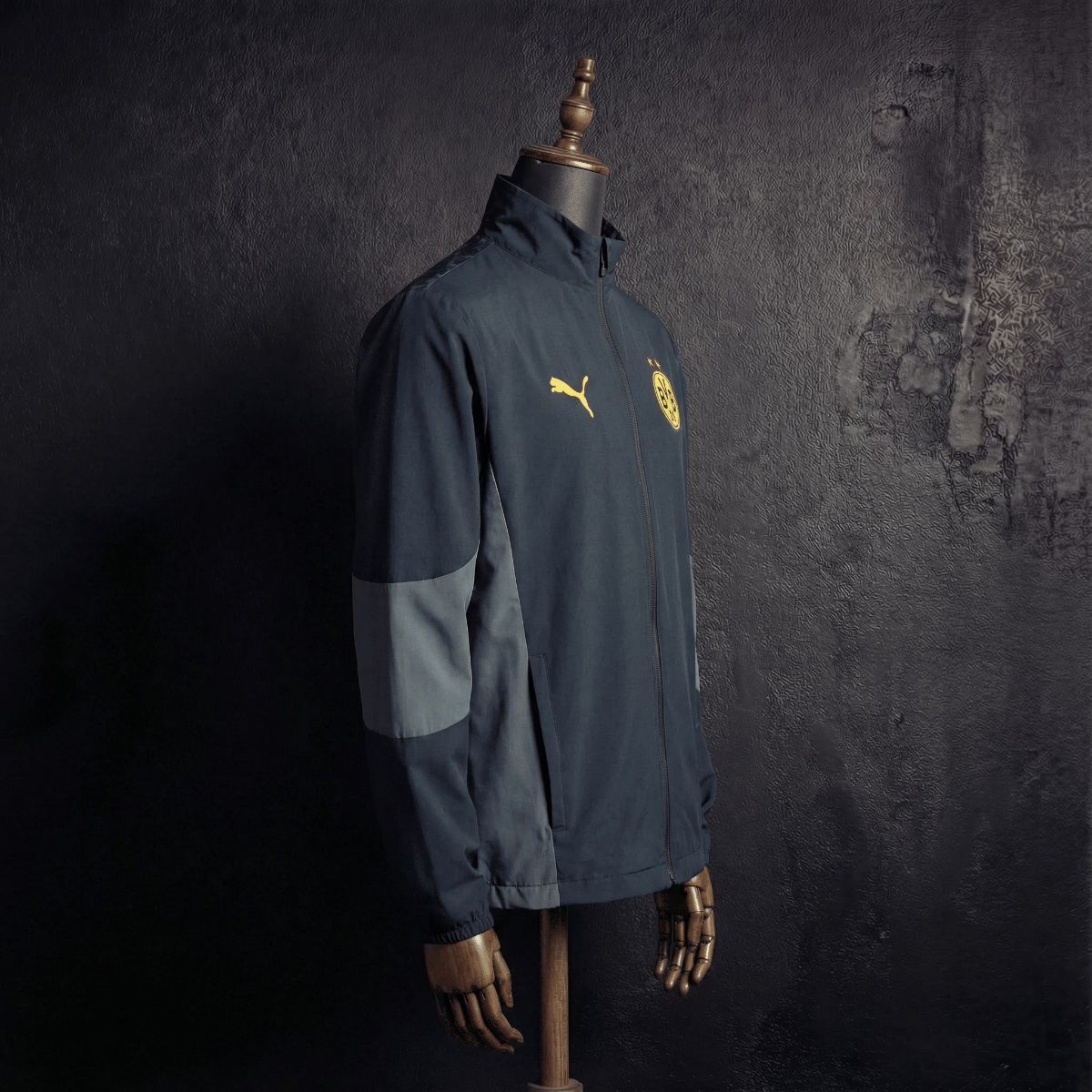 2026 Dortmund Black Reversible Jacket Windbreaker Sport Unifom