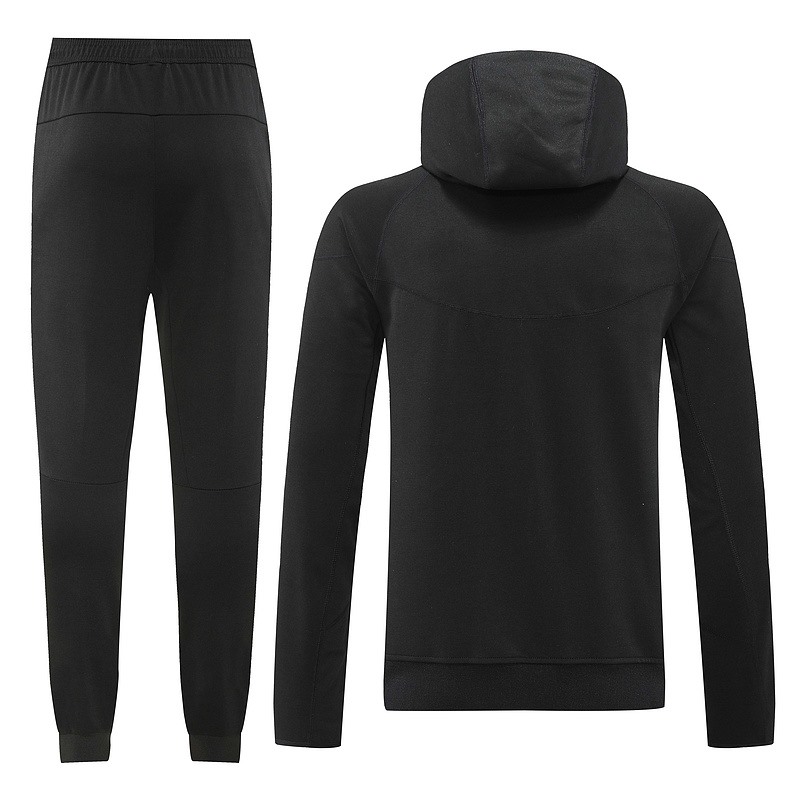 2024 Nike Black Hoodie Jacket Kit Set Football Team Shirt Sports Fashion