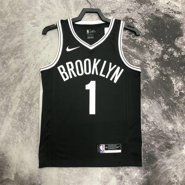 NBA Brooklyn Nets V-Neck Black Jersey BRIDGES#1 S-XXL
