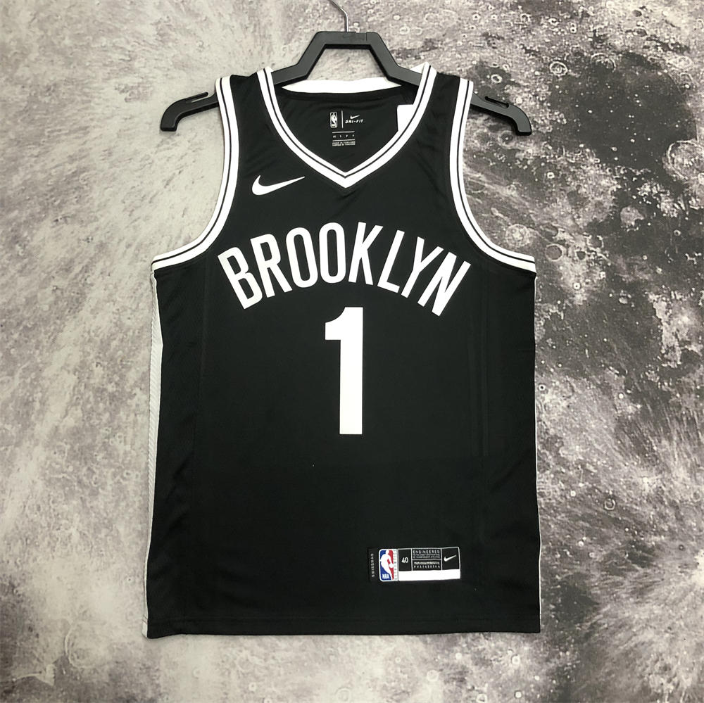 NBA Brooklyn Nets V-Neck Black Jersey BRIDGES#1 S-XXL