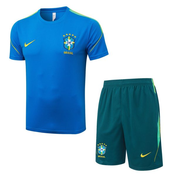 2026 Brazil Lake blue Training Set Shirt and Shorts