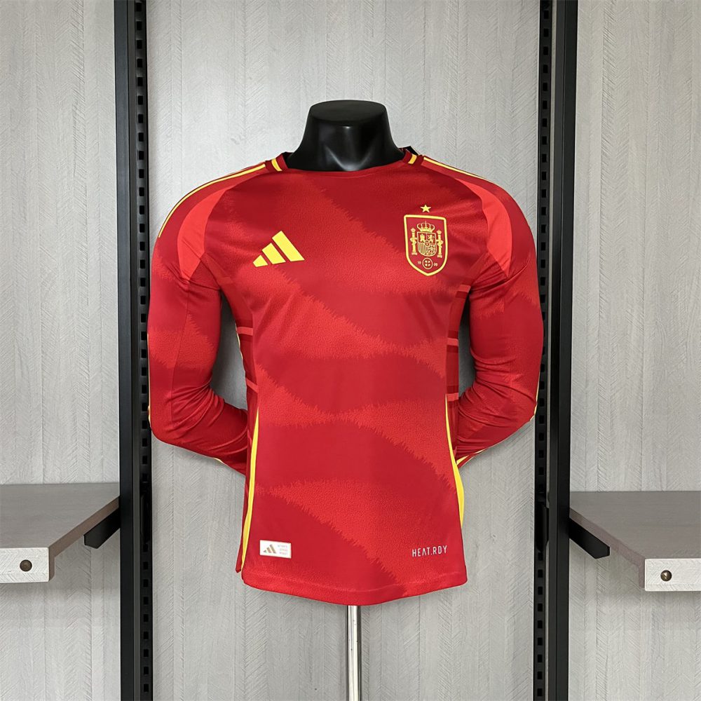 24/25 Spain Euro Home Jersey Long Sleeve Player Version