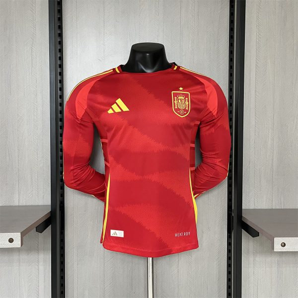 24/25 Spain Euro Home Jersey Long Sleeve Player Version