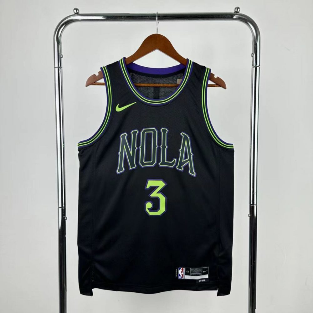 NBA New Orleans Pelicans 2024 City Edition Round Neck Black jersey POOLE#3 S-XXL